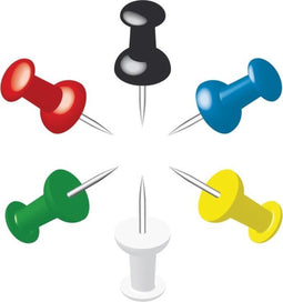 Pushpins Alco doosje a 20 stuks assorti kleuren