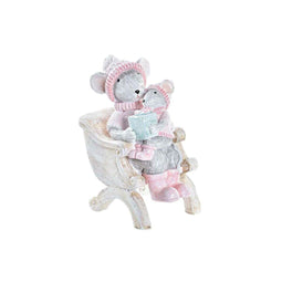 Kerstversiering DKD Home Decor Muis Hars (8 x 5,5 x 10 cm)