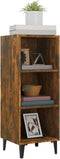 vidaXL - Dressoir - 34,5x32,5x90 - cm - bewerkt - hout - gerookt - eikenkleurig
