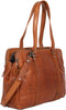 Leren Laptop Schoudertas - Kansas - Brandy Cognac