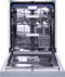 Koenic KDW 6041-1 C - Onderbouw Vaatwasser 60cm - Ecoprogramma - Zilver