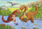 Puzzel 2x24 stukjes Vrolijke Dino AND apos;s