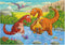 Puzzel 2x24 stukjes Vrolijke Dino AND apos;s