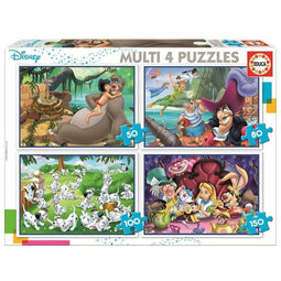Puzzel Educa Disney Aladdin, Jungle Book, Alicia, Peter Pan (380 pcs)