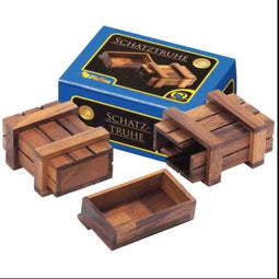 Puzzel Schatkist hout 9x7x4 cm