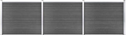 vidaXL - Schuttingpanelenset - 526x146 - cm - HKC - zwart