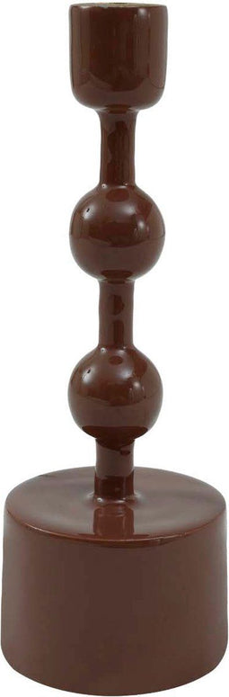 PTMD Marlijn Ronde Kandelaar - H22 x Ø7,5 cm - Ijzer - Rood