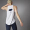 adidas Bos Logo Tank - Sporttop Dames - Keyhole opening - Wit/Blauw (XS)