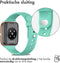 iMoshion Bandje Geschikt voor Oppo Watch 41 mm - iMoshion Siliconen band zilver knoopje - Mintgroen