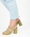 POSH by Poelman BO - Dames Sandalen met hak - Imitatiesuède - Mint Groen - Maat 40