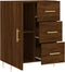 vidaXL - Dressoir - 69,5x34x90 - cm - bewerkt - hout - bruin - eikenkleur