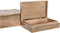 Doos-Juwelenkistje DKD Home Decor Bruin Mangohout 25 x 17 x 9 cm Donkerbruin (2 Stuks)