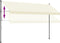 vidaXL - Luifel - uittrekbaar - 400x150 - cm - stof - en - staal - crèmekleurig