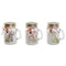 Kaars DKD Home Decor Wit Gouden Kerstmis 8 x 5 x 9 cm (3 Stuks)