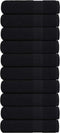 vidaXL - Douchehanddoeken - 10 - st - 70x140 - cm - 360 - g/m² - 100% - katoen - zwart