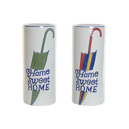 Paraplu DKD Home Decor Multicolour Stads 19 x 19 x 44 cm 19 x 19 x 45 cm (2 Stuks)