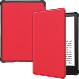 Lunso - sleepcover hoes - Geschikt voor Kindle Paperwhite 2021 (6.8 inch) - Rood