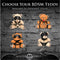 XR Brands AH120 - BDSM Teddy Bear Keychain - Tan