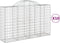 vidaXL - Schanskorven - 10 - st - gewelfd - 200x50x120/140 - cm - ijzer