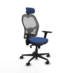 Piqueras y Crespo 3D036N2 - Bureaustoel - Verstelbare hoofdsteun en hoogte - Marineblauw