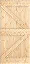 vidaXL - Schuifdeur - met - beslag - 100x210 - cm - massief - grenenhout