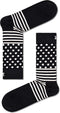 Happy Socks 4-pack sokken - Heren & Dames - Klassiek zwart-wit (4 paar)