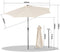 Angel Living Balkonparasol - Halfrond - UV-bestendig - Crème - 245 x 122 cm