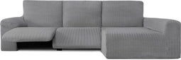 Hoes voor chaise longue met lange armleuning rechts Eysa JAZ Grijs 180 x 120 x 360 cm