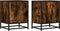 vidaXL - Nachtkastjes - 2 - st - 40x31x50 - cm - bewerkt - hout&metaal - gerookt - eiken