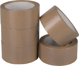 Pvc tape bruin 50 mm x 66 meter | 6 stuks