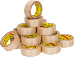 Pvc tape (nar) 32 micron 38 mm x 66 meter transparant | 6 stuks