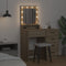vidaXL - Make-uptafel - met - LED-verlichting - in - Sonoma - Eik, - 50x41x135 - cm