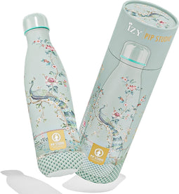 IZY Drinkfles - Pip Studio - Okinawa Pauw - Inclusief donatie - Waterfles - Thermosbeker - RVS - 12 uur lang warm - 500 ml