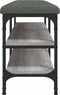 vidaXL - Schoenenbank - 102x32x47 - cm - bewerkt - hout - grijs - sonoma - eikenkleur