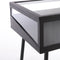 Mica Decorations Glenn Bijzettafel - L38 x B40,5 x H58 cm - Metaal/Glas - Zwart
