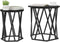 vidaXL - Salontafels - 2 - stuks - Zwart - Eiken - Hout