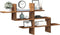 vidaXL - Wandschap - 124,5x18x60,5 - cm - bewerkt - hout - oud - houtkleurig