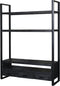 Livingfurn - TV Meubel Norris High - 200x150x45 cm - Mangohout / Gecoat Staal