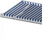 vidaXL - Luifel - handmatig - uittrekbaar - met - palen - 5x3 - m - blauw - en - wit