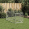 vidaXL - Hondenkennel - voor - buiten - met - deur - 2x1x1 - m - gegalvaniseerd - staal