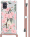 iMoshion Hoesje Geschikt voor Samsung Galaxy A51 Hoesje Met Koord - iMoshion Design Hoesje met Koord - Groen / Transparant / Roze / Cherry Blossom