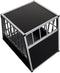 Aluminium hondentransportbox L - Veilig vervoer middelgrote honden - Zwart