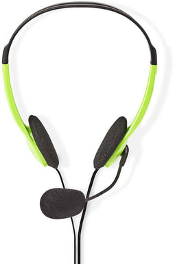 Nedis CHST100GN - On-Ear Headset - Draad - Microfoon - Groen Zwart