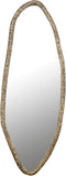 PTMD Paislie Brass Organic Shaped Mirror Oval