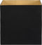 Atmooz - Wandlamp Gerona - Industrieel - Woonkamer / Slaapkamer - Zwarte Buitenkant - Gouden Binnenkant - Hoogte 14cm - Metaal