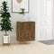 vidaXL - Schoenenkast - 60x35x70 - cm - bewerkt - hout - gerookt - eikenkleurig