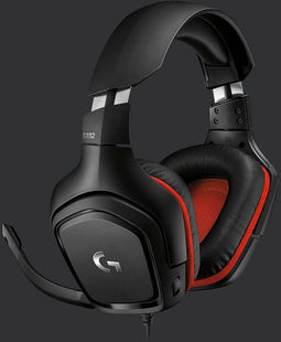 Logitech G332 - Gaming Headset - 50mm drivers - Rood Zwart