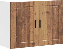 vidaXL - Keukenwandkast - Porto - bewerkt - hout - oud - houtkleurig