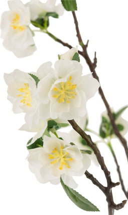 J-Line bloesemboom - kunststof - wit/bruin - medium