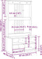 vidaXL - Halboom - SANDENS - wit - 87x40x159,5 - cm - massief - grenenhout